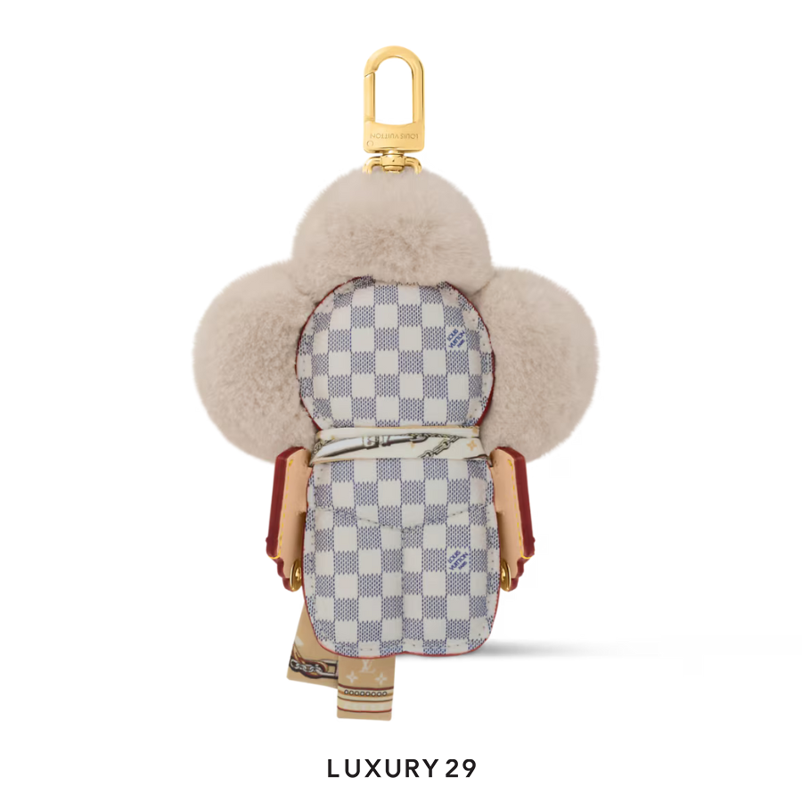 LOUIS VUITTON LV X Vivienne Fashionista Bag Charm Mink and leather Dune LOUIS VUITTON