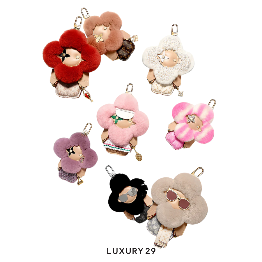 LOUIS VUITTON LV X Vivienne Fashionista Bag Charm Mink and leather Dune LOUIS VUITTON