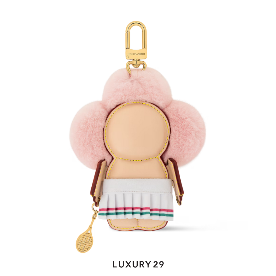 LOUIS VUITTON LV X Vivienne Fashionista Bag Charm Mink and leather Pink LOUIS VUITTON