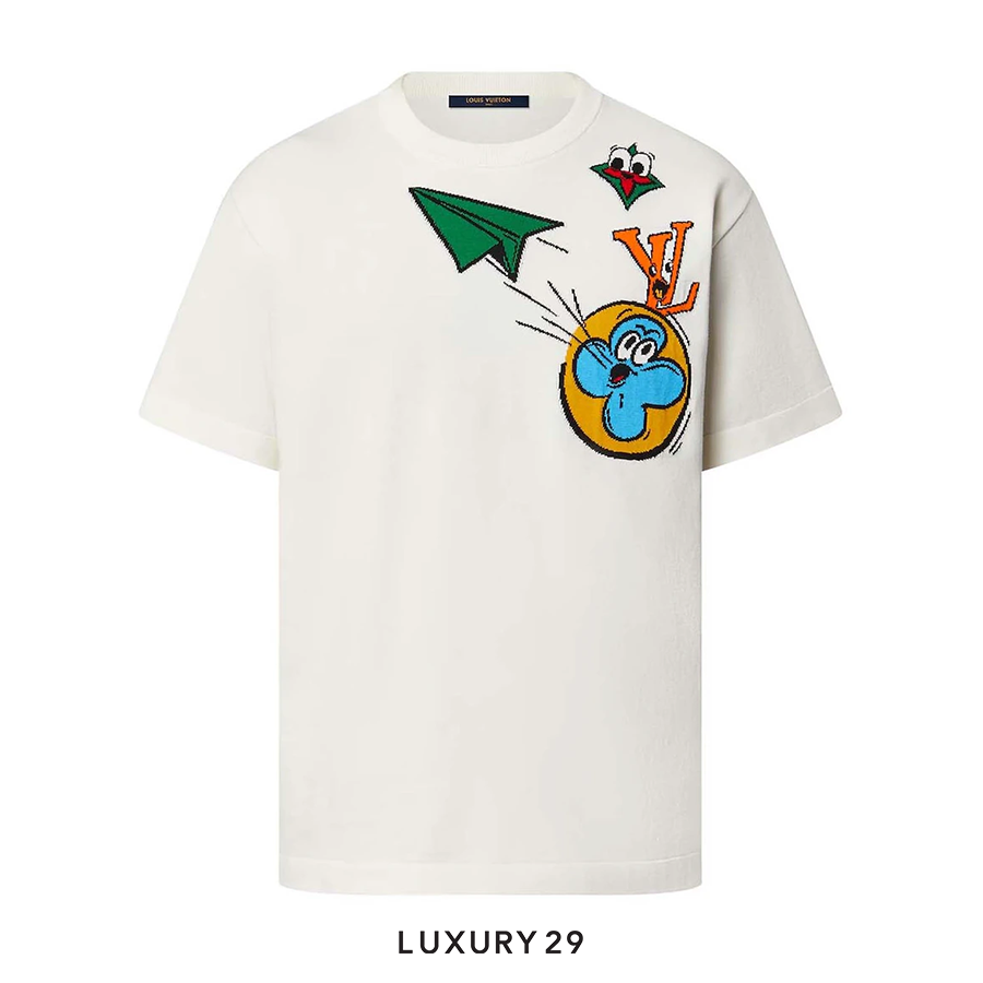 LV Monogram Comics Intarsia Short-Sleeved Crewneck