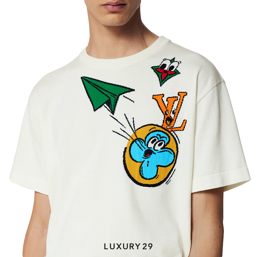 LV Monogram Comics Intarsia Short-Sleeved Crewneck LOUIS VUITTON