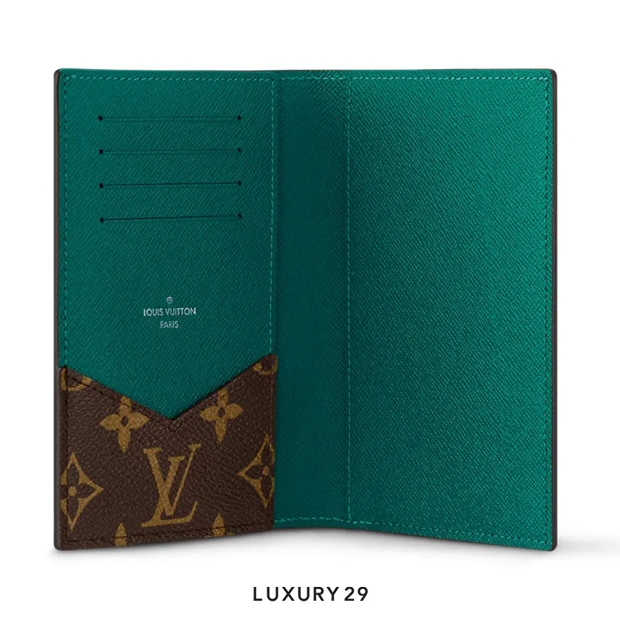 Louis Vuitton LV Passport Cover Monogram Macassar coated canvas Borneo Green LOUIS VUITTON