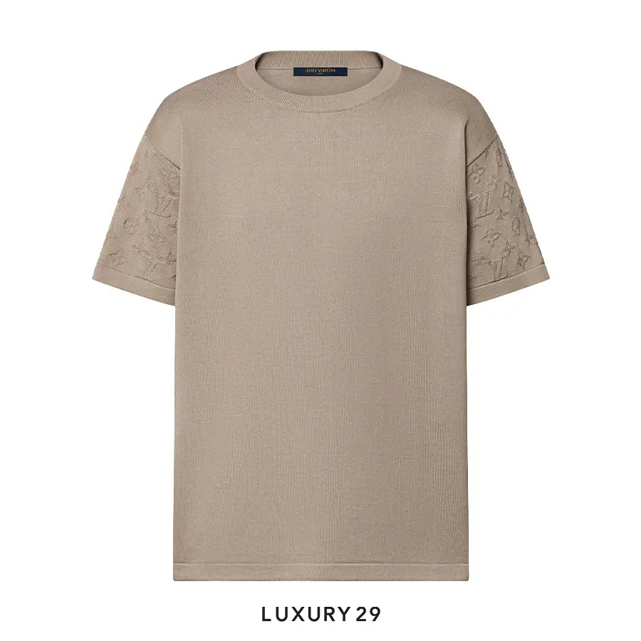 Louis Vuitton LV Short-Sleeved Cotton Crewneck Biege LOUIS VUITTON Luxury29