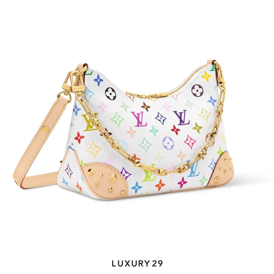 Louis Vuitton LV x TM Boulogne PM bag Trimmed with cowhide leather Multicolor/White LOUIS VUITTON Luxury29