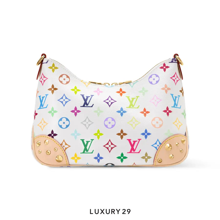 Louis Vuitton LV x TM Boulogne PM bag Trimmed with cowhide leather Multicolor/White LOUIS VUITTON Luxury29