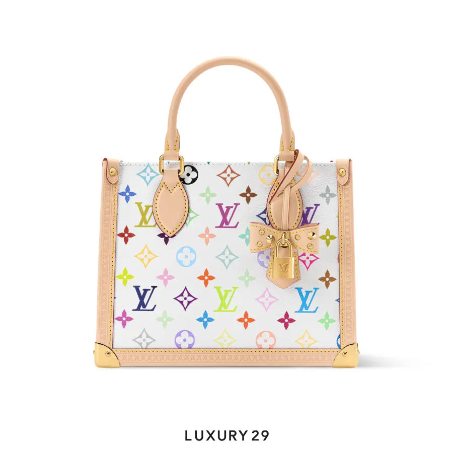 Louis Vuitton LV x TM OnTheGo PM bag Trimmed with cowhide leather Multicolor/White LOUIS VUITTON Luxury29