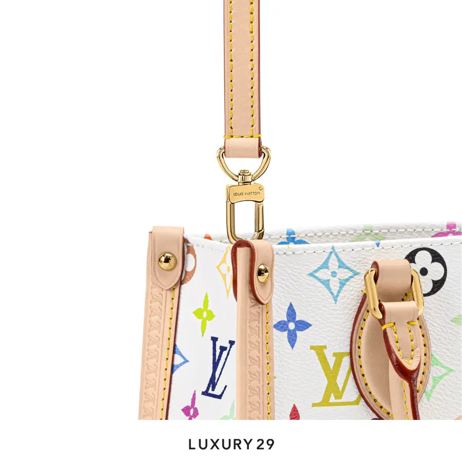 Louis Vuitton LV x TM OnTheGo PM bag Trimmed with cowhide leather Multicolor/White LOUIS VUITTON Luxury29