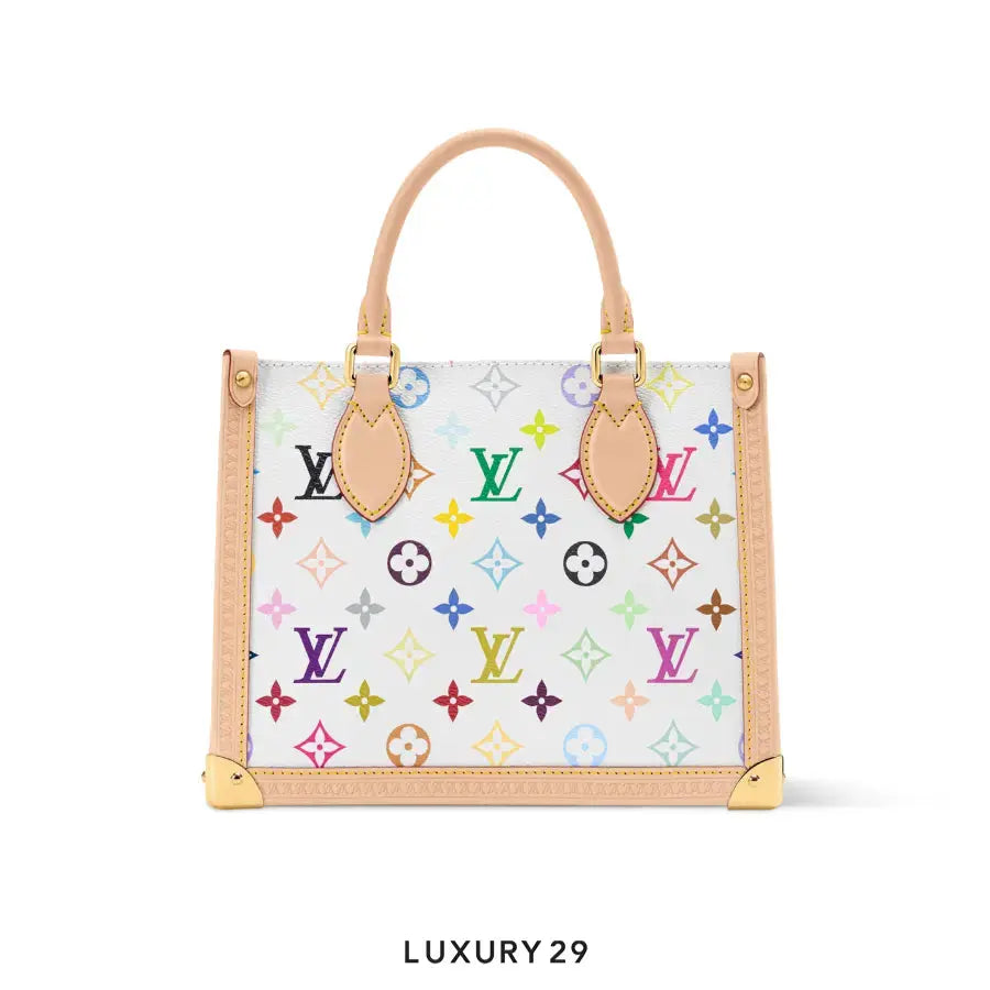 Louis Vuitton LV x TM OnTheGo PM bag Trimmed with cowhide leather Multicolor/White LOUIS VUITTON Luxury29