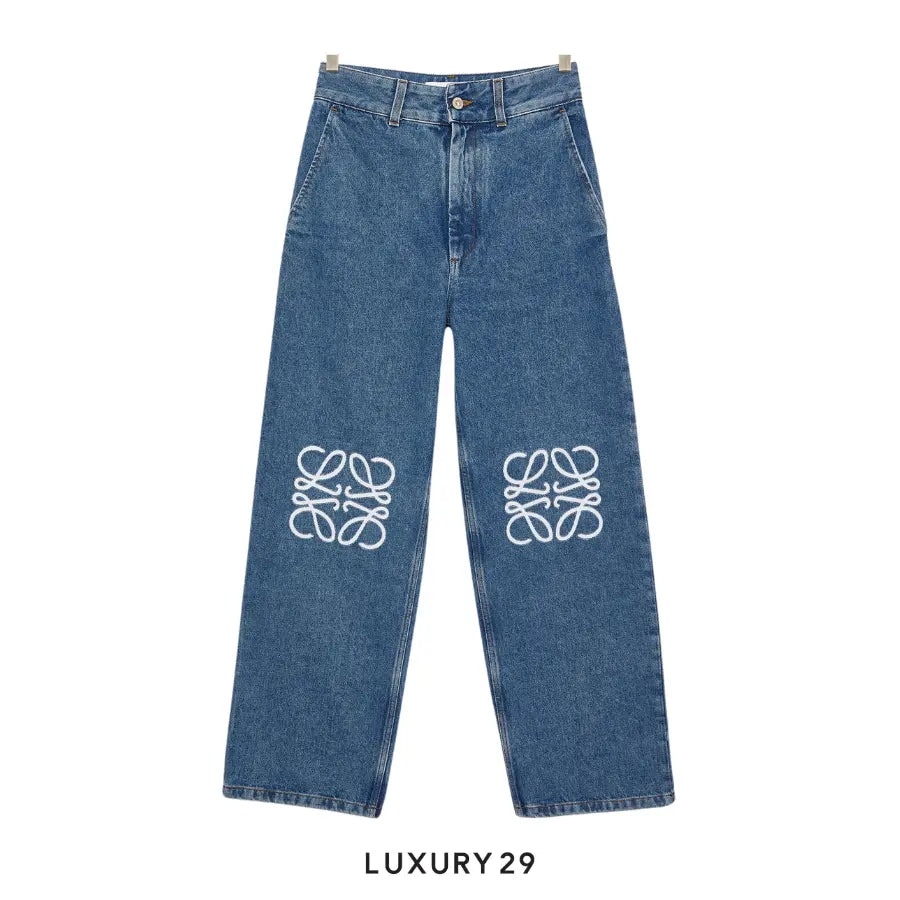 Loewe Anagram baggy jeans in denim Jeans Blue LOEWE