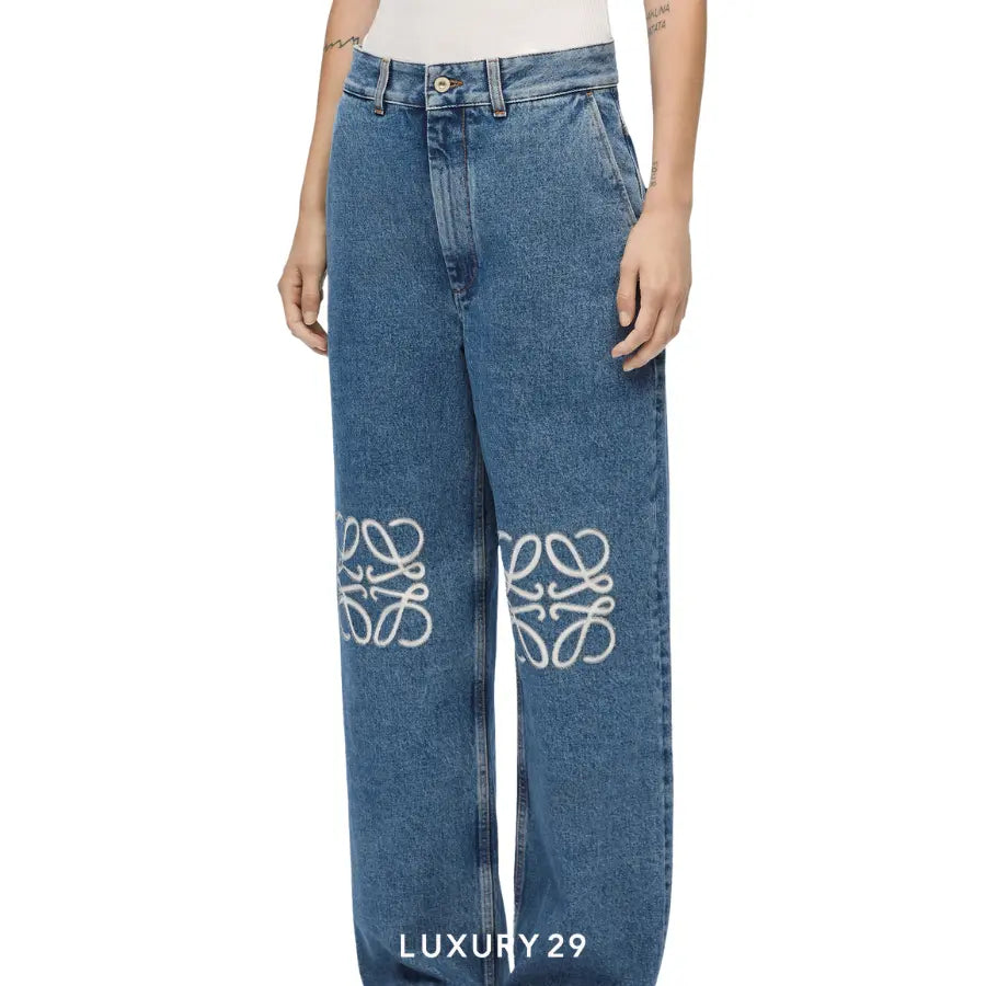 Loewe Anagram baggy jeans in denim Jeans Blue LOEWE