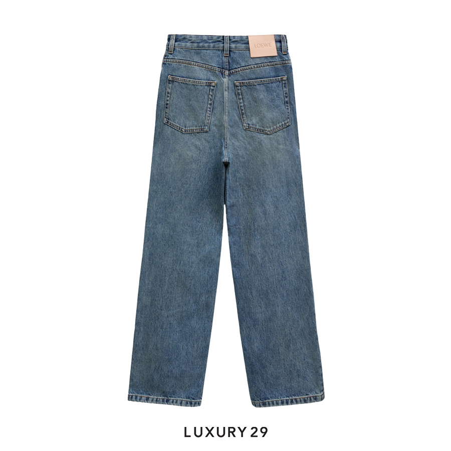 Loewe Anagram baggy jeans in denim Washed Denim LOEWE
