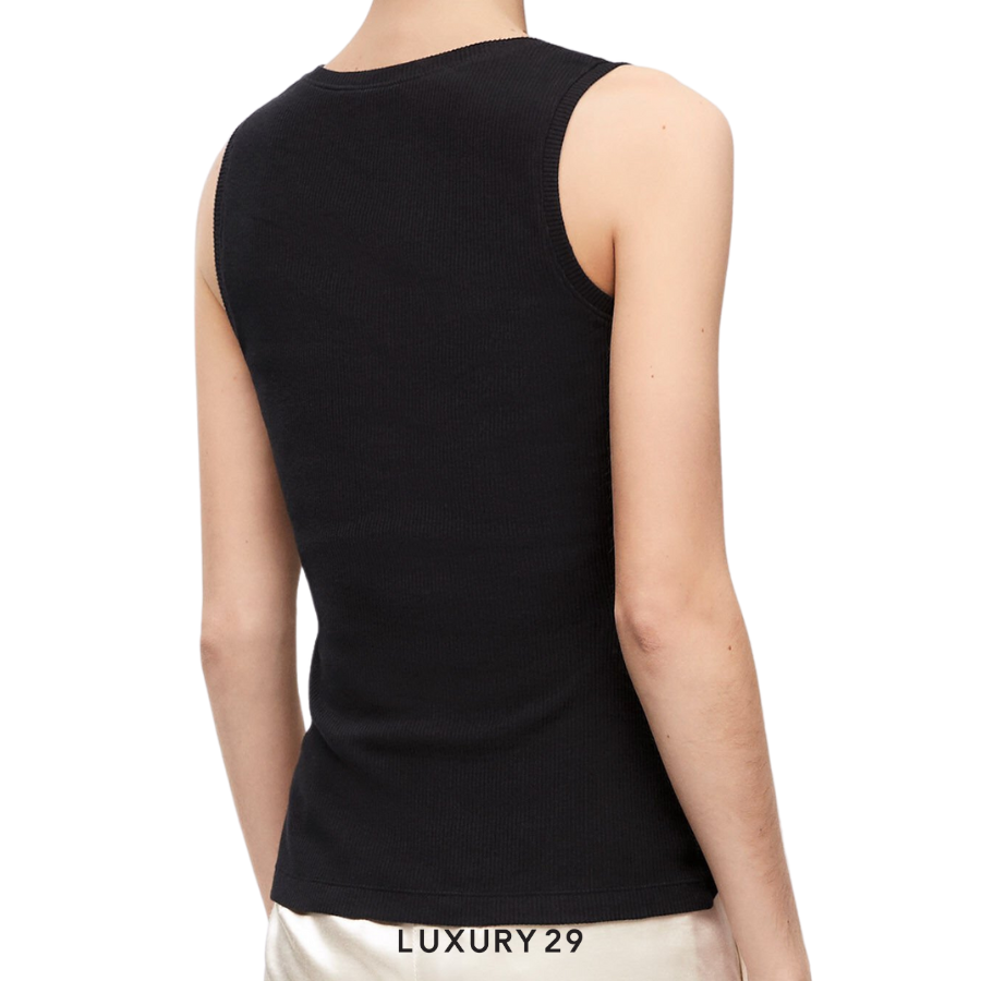 Loewe Anagram Tank Top in Cotton Black LOEWE