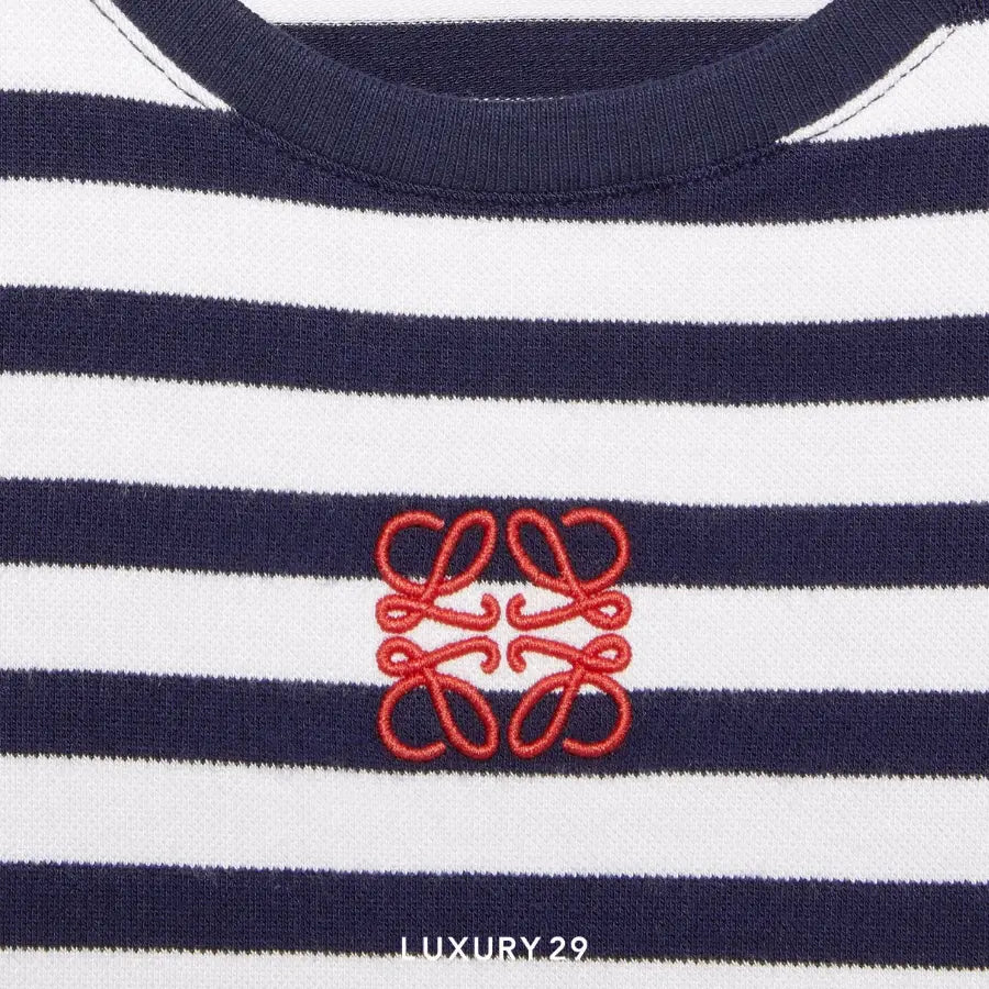 Loewe Anagram tank top in viscose blend White/Navy LOEWE