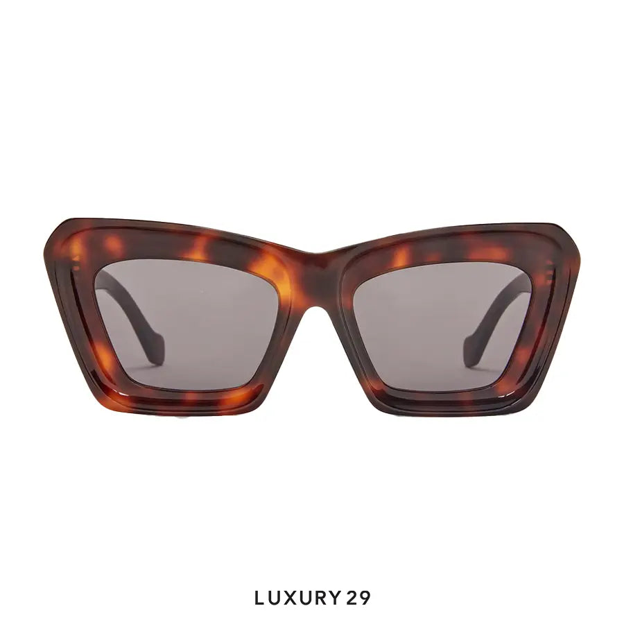 Loewe Beveled Cateye Sunglasses Havana