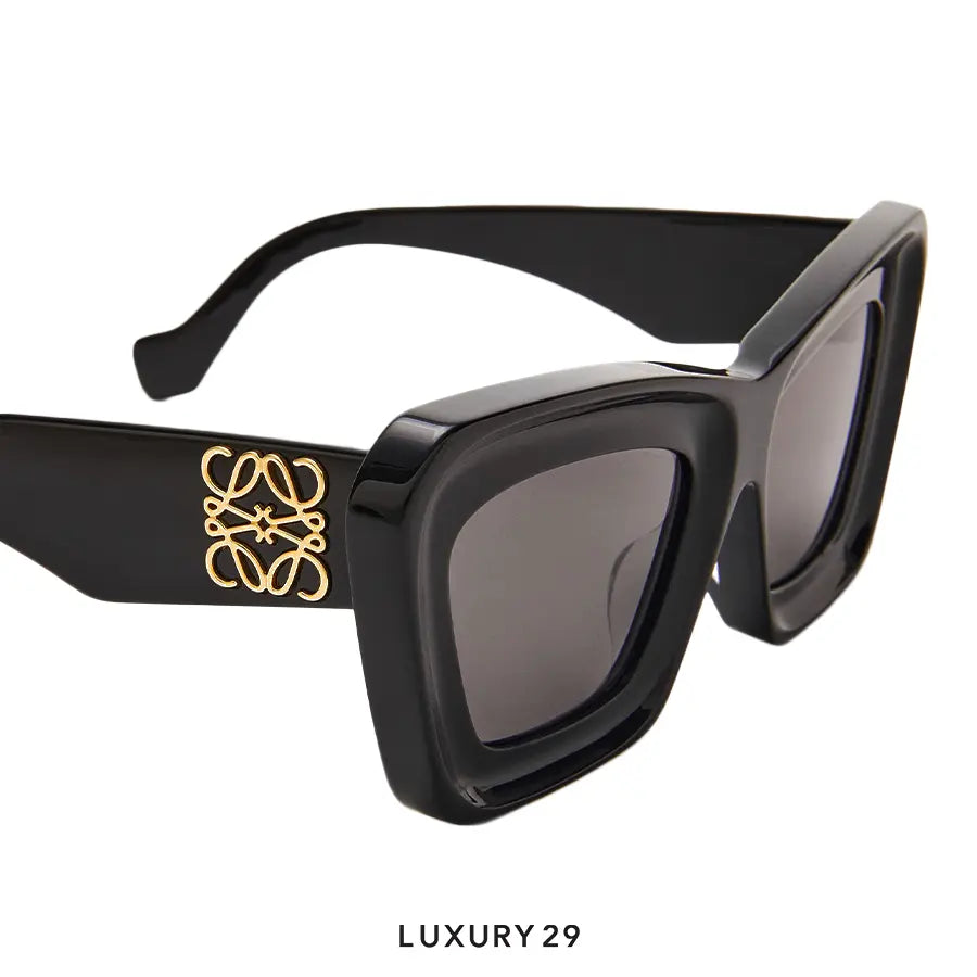 Loewe Beveled Cateye Sunglasses Black LOEWE