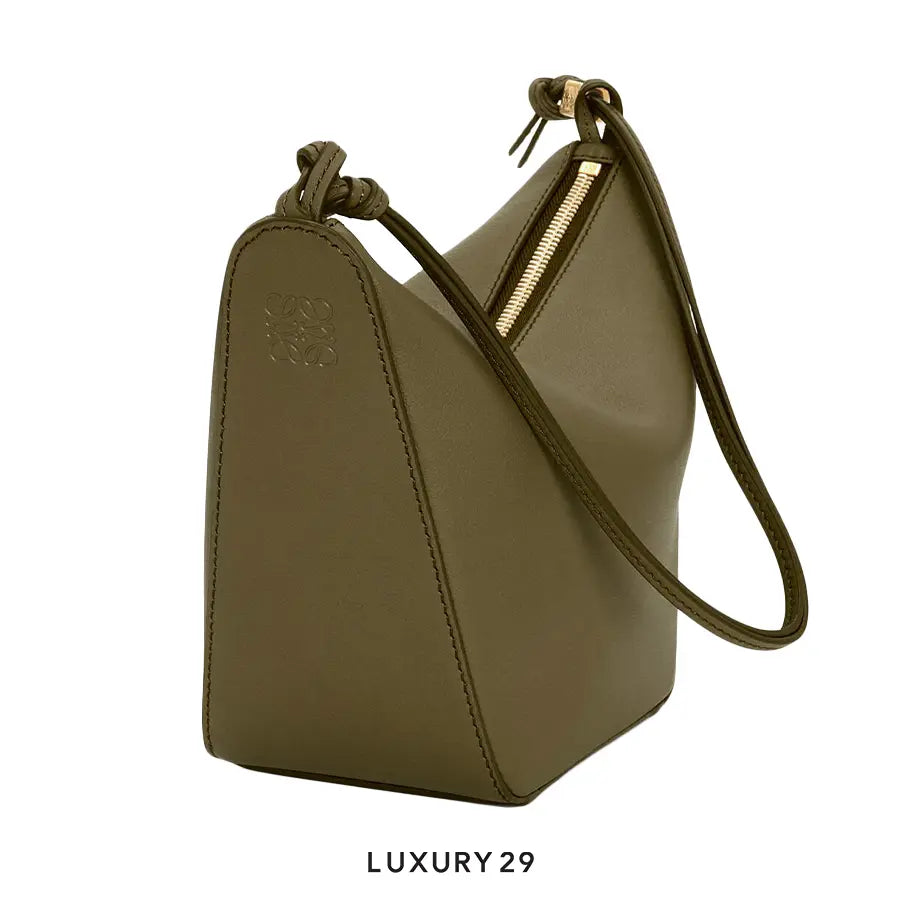 Loewe Mini Hammock Hobo Bag in Classic Calfskin Dark Khaki Green LOEWE