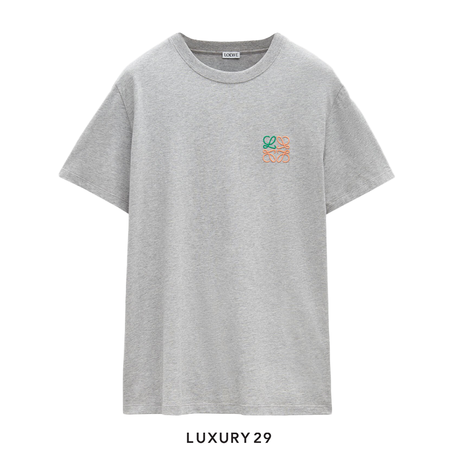 Loewe Regular fit T-shirt in cotton Grey Melange LOEWE