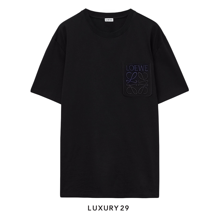 Loewe Relaxed Fit T-Shirt in Cotton Black0311003600-H526Y22X99-1100-01-0035Apparel & Accessories > Clothing > Clothing Tops > T-Shirts