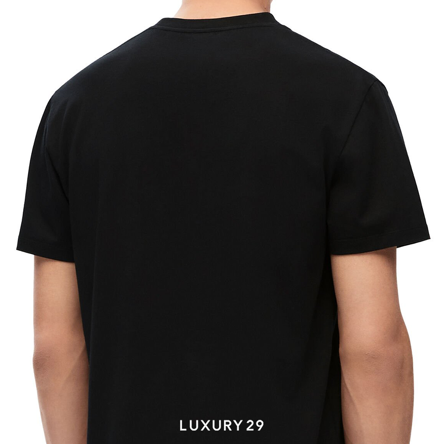 Loewe Relaxed Fit T-Shirt in Cotton Black LOEWE Luxury29