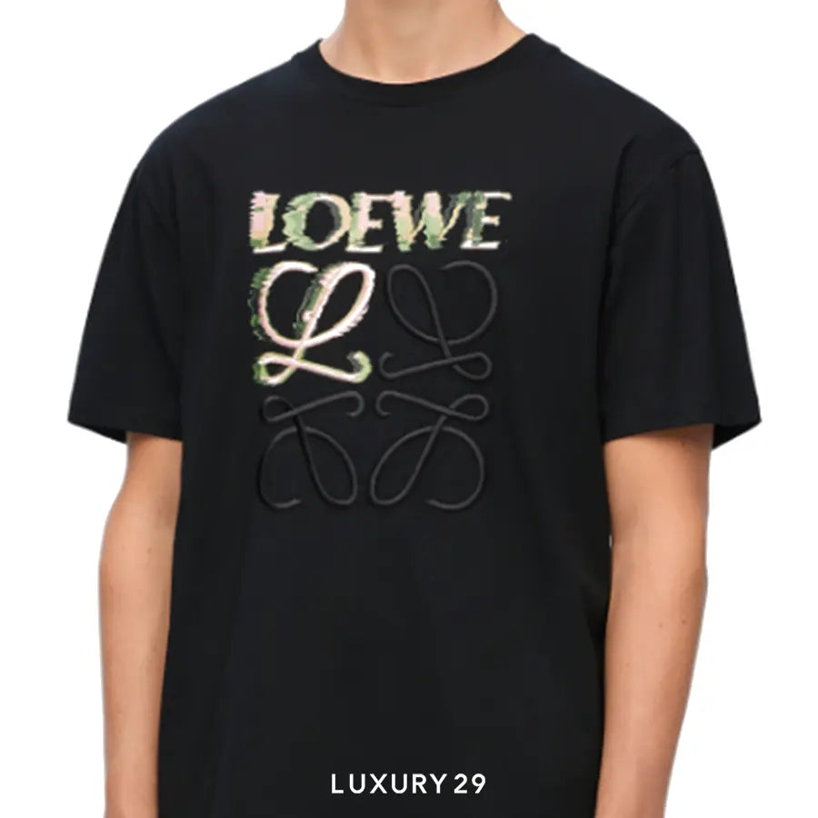 Loewe Relaxed fit T-shirt in cotton Black/Multicolor LOEWE