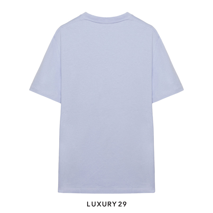 Light blue t-shirt on a white background with 'LUXURY 29' text.