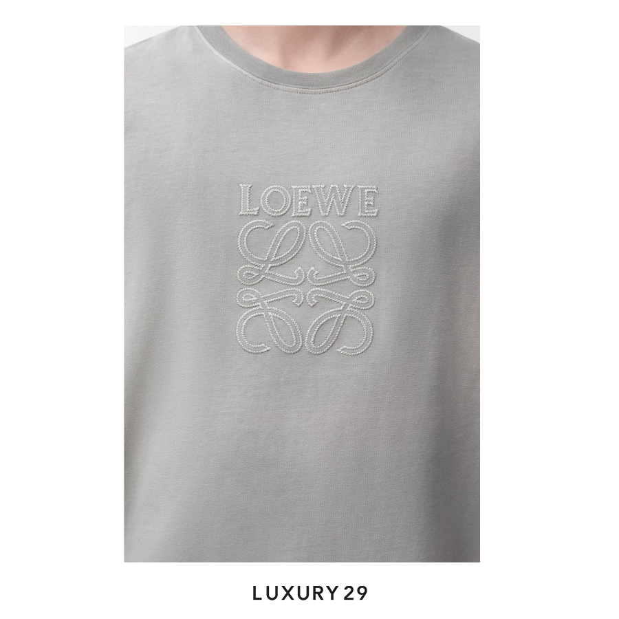 Loewe Relaxed fit T-shirt in cotton Light Grey LOEWE Luxury29
