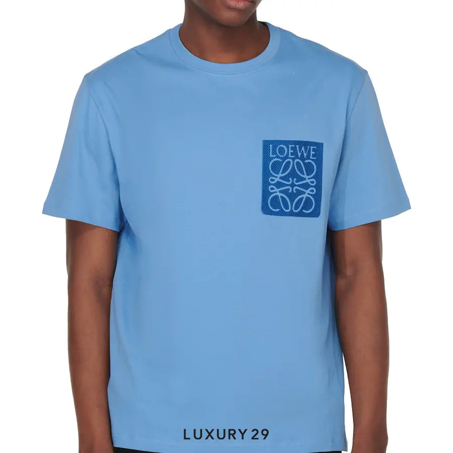 Loewe Relaxed fit T-shirt in cotton Riviera Blue LOEWE