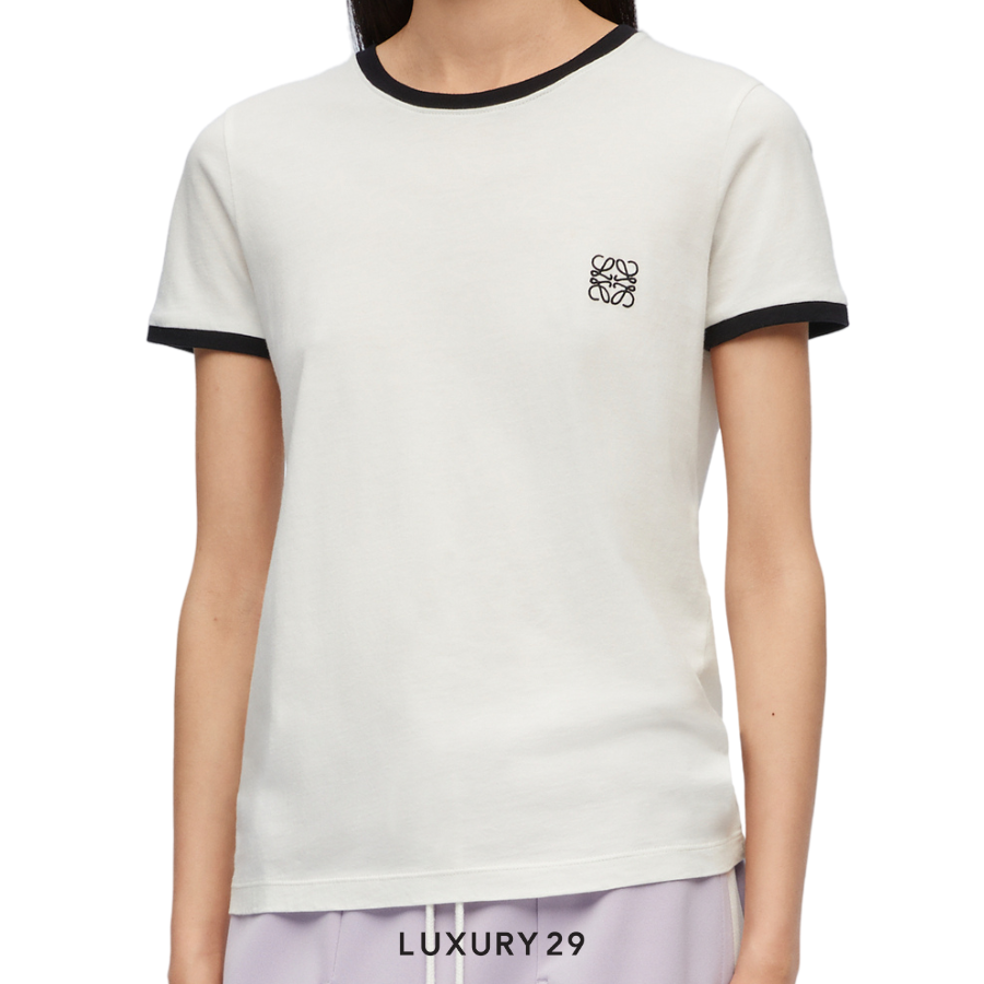 Loewe Slim fit T-shirt in cotton White/Black LOEWE Luxury29