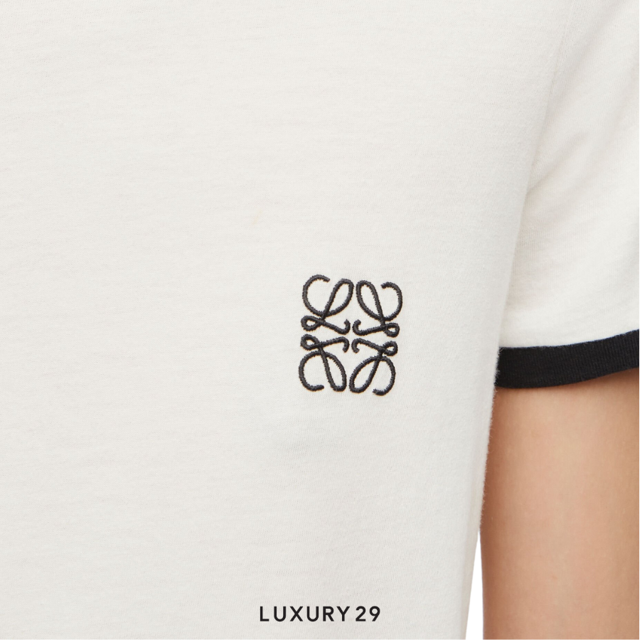 Loewe Slim fit T-shirt in cotton White/Black LOEWE Luxury29