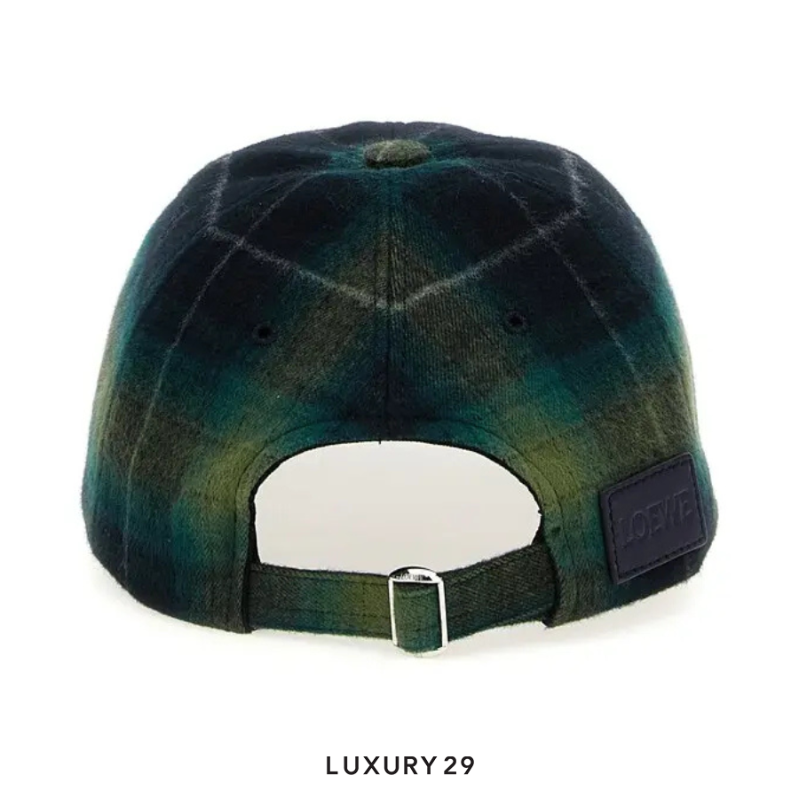 Loewe Tartan Wool Cap Hats Multicolor LOEWE