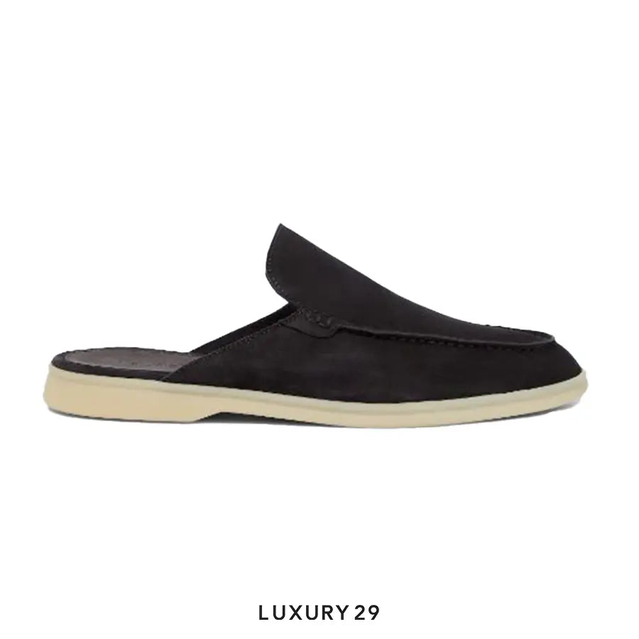 Loro Piana Babouche Walk Loafers Suede Ink