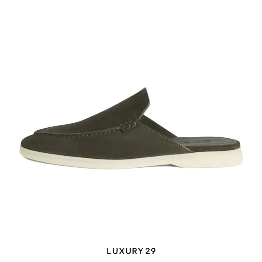Loro Piana Babouche Walk Loafers Suede Mimetico LORO PIANA