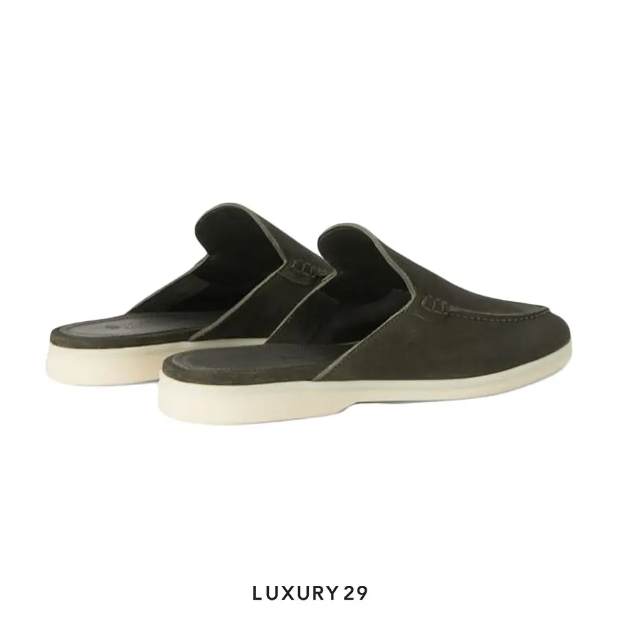 Loro Piana Babouche Walk Loafers Suede Mimetico LORO PIANA