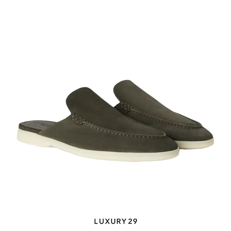 Loro Piana Babouche Walk Loafers Suede Mimetico LORO PIANA