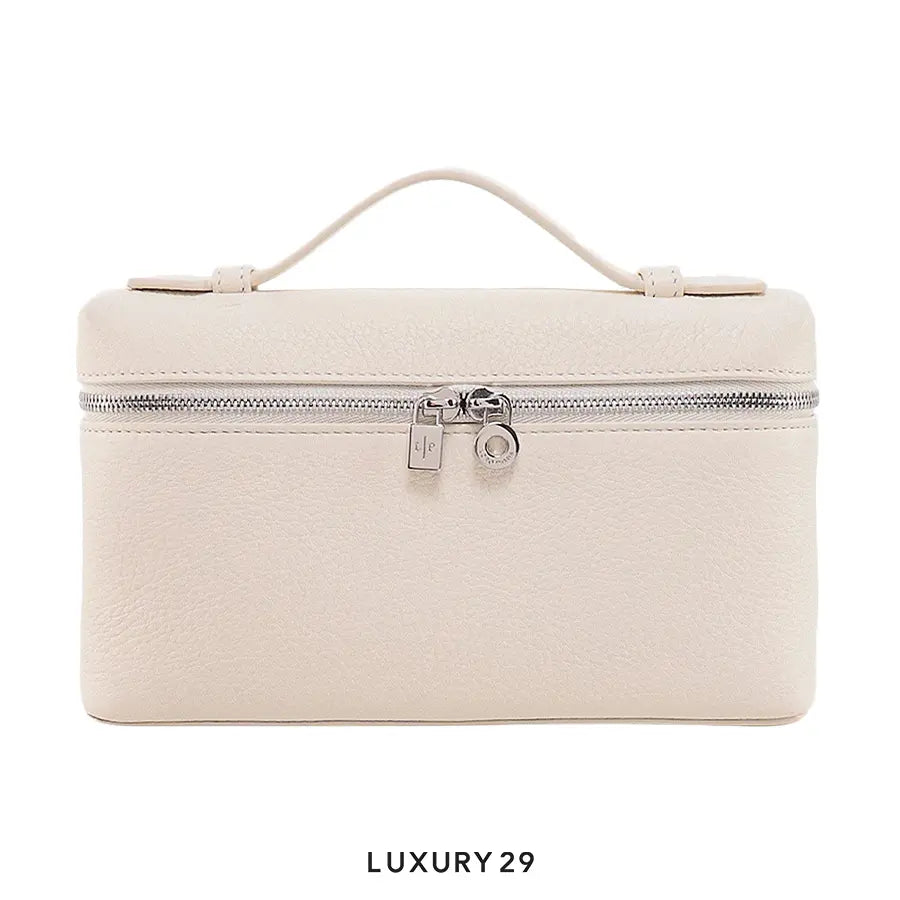 Loro Piana Extra Pocket Pouch L19 Grained Calfskin Creamed Honey LORO PIANA