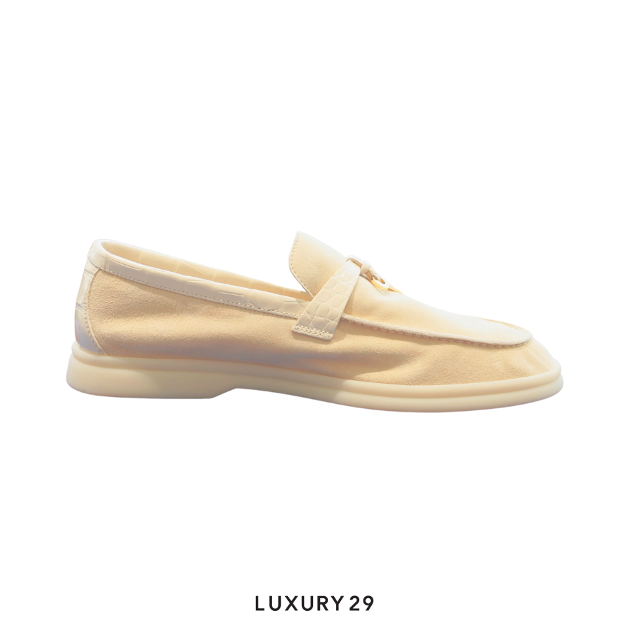 Loro Piana Summer Charms Walk Suede Lemon Merigue LORO PIANA