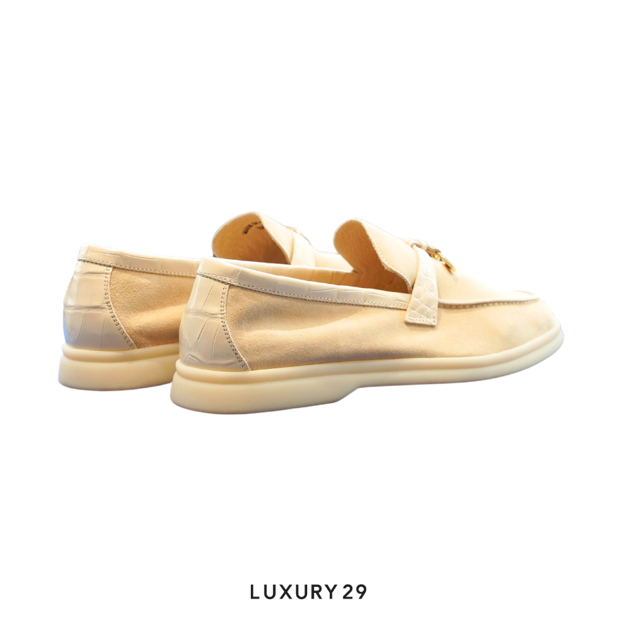 Loro Piana Summer Charms Walk Suede Lemon Merigue LORO PIANA
