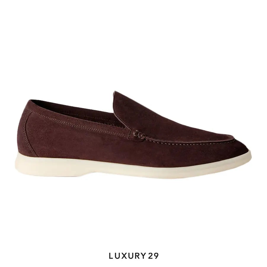 Loro Piana Summer Charms Walk Loafer Suede Calfskin Amarone