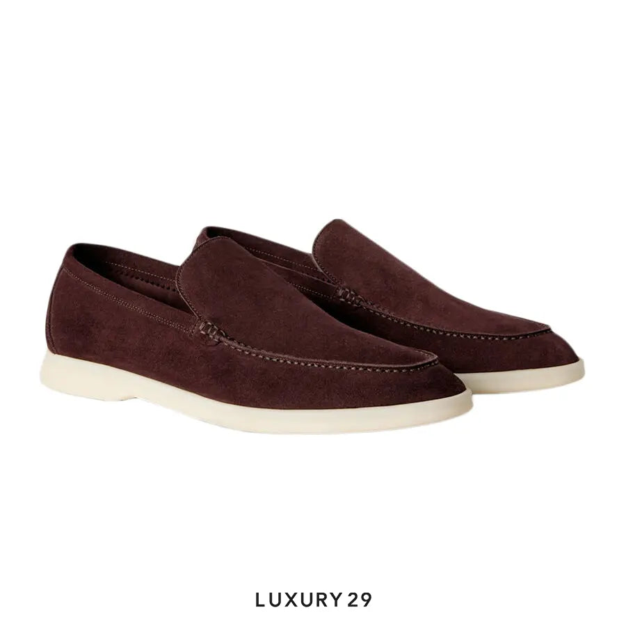 Loro Piana Summer Walk Loafer Suede Calfskin Amarone LORO PIANA