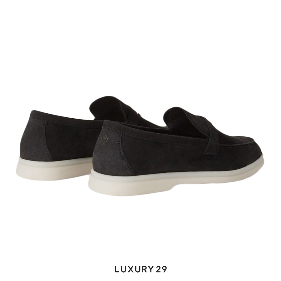 Loro Piana Summer Charms Walk Loafer Suede Goatskin Caviar LORO PIANA