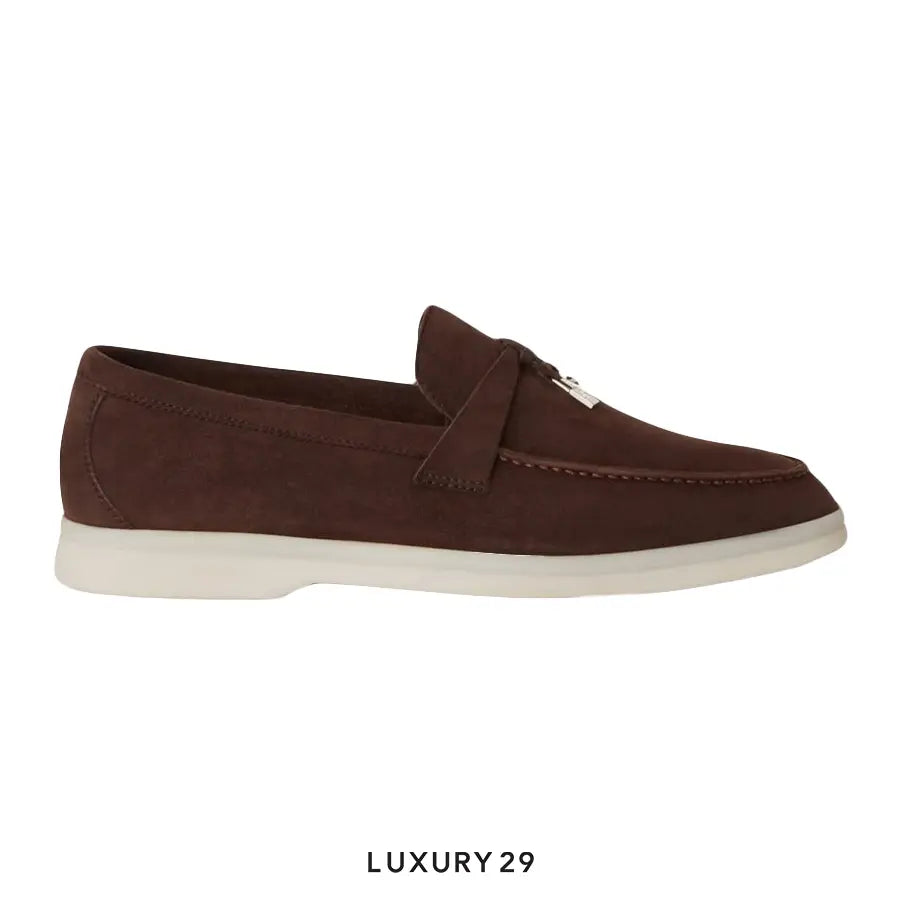 Loro Piana Summer Charms Walk Suede Chocolate