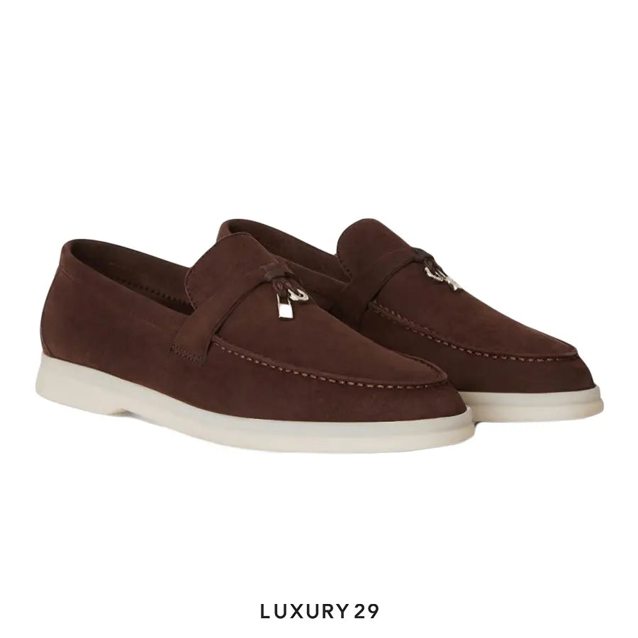 Loro Piana Summer Walk Loafers Suede Chocolate LORO PIANA