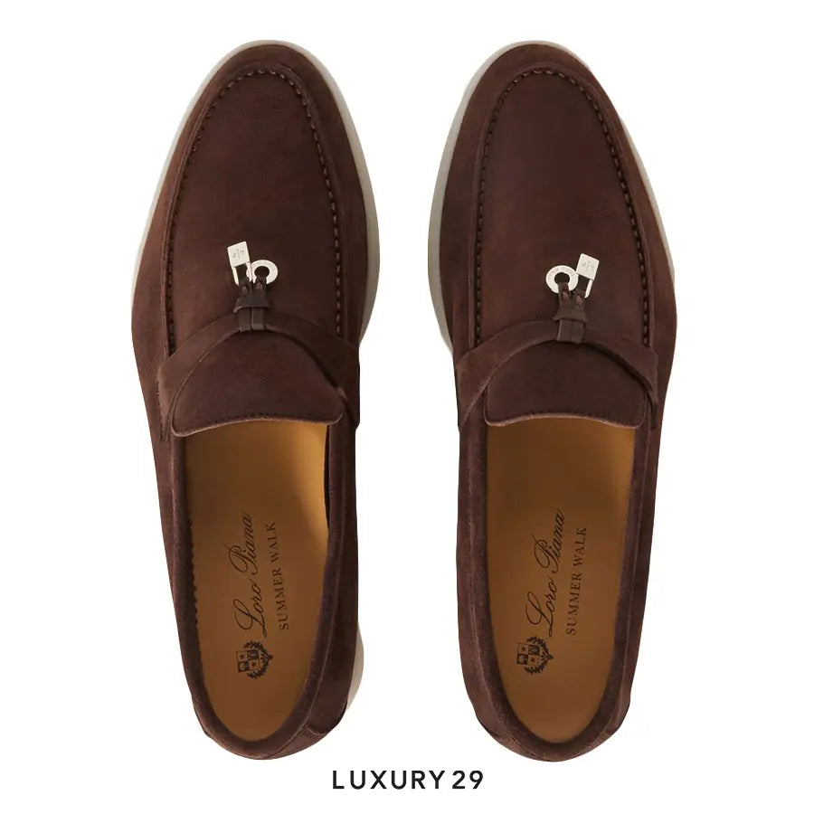 Loro Piana Summer Walk Loafers Suede Chocolate LORO PIANA