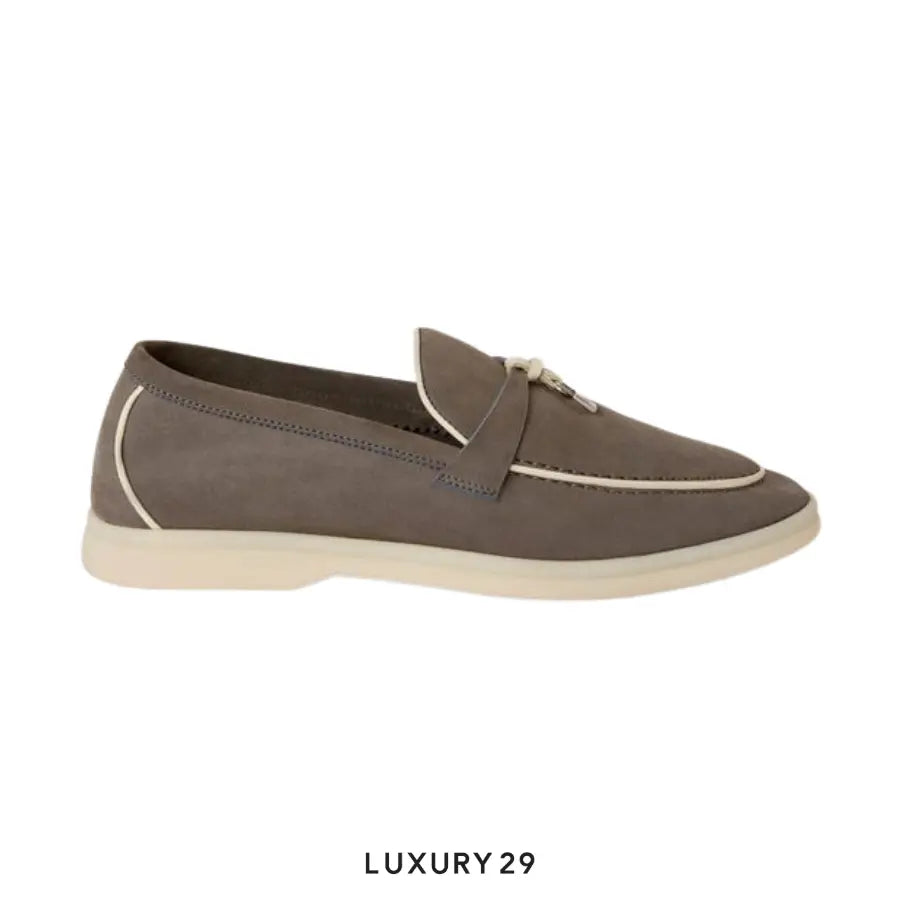 Loro Piana Summer Charms Walk Loafers Suede Goatskin Sicilian Capers
