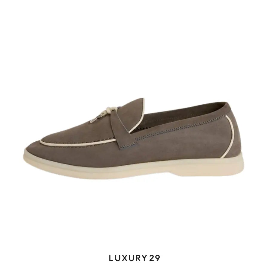 Loro Piana Summer Charms Walk Loafers Suede Goatskin Sicilian Capers LORO PIANA