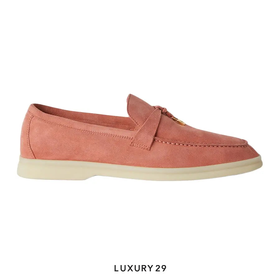 Loro Piana Summer Charms Walk Loafer Suede Goatskin Sorbet Pink
