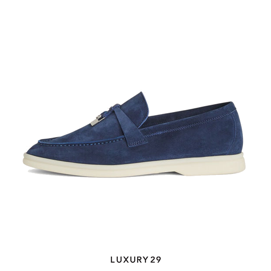 Loro Piana Summer Charms Walk Loafers True Dark Blue LORO PIANA