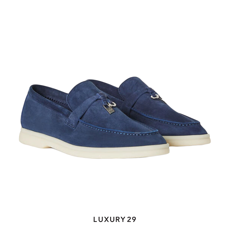 Loro Piana Summer Charms Walk Loafers True Dark Blue LORO PIANA