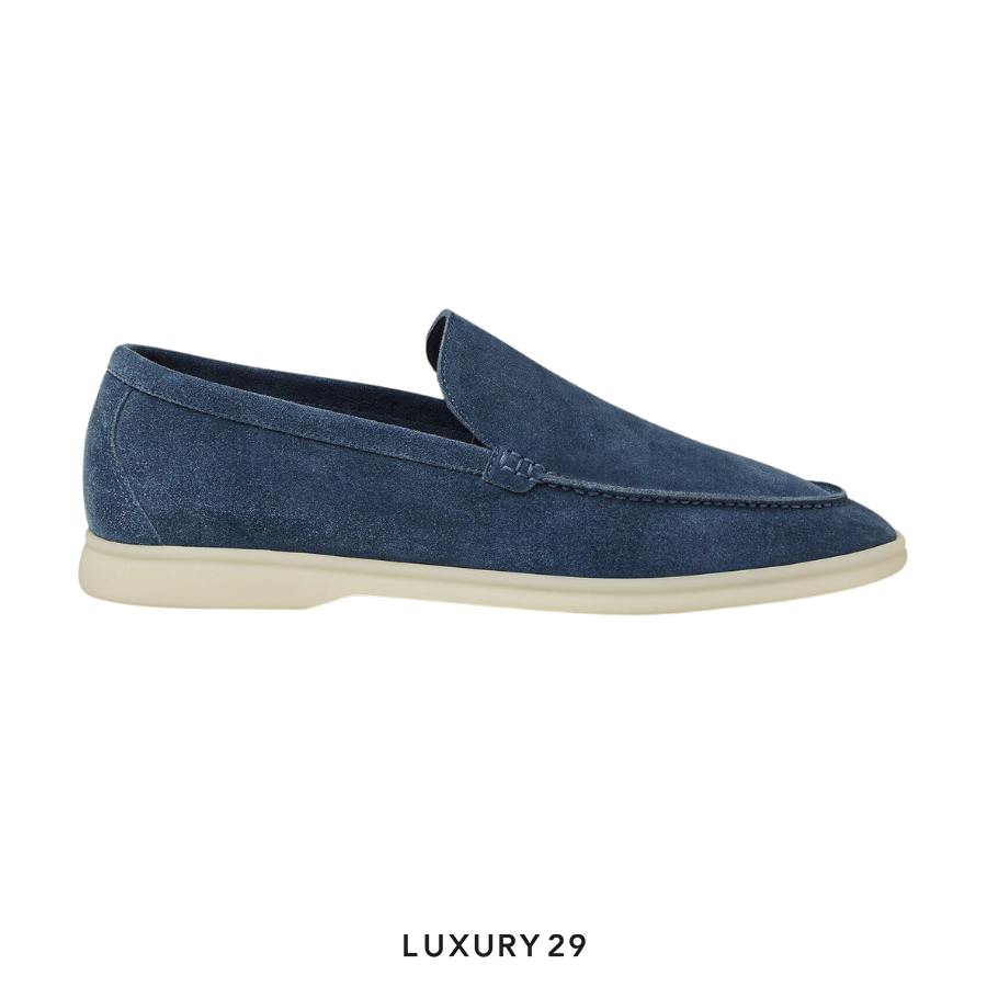 Loro Piana Summer Walk Loafer Suede Black Figs LORO PIANA