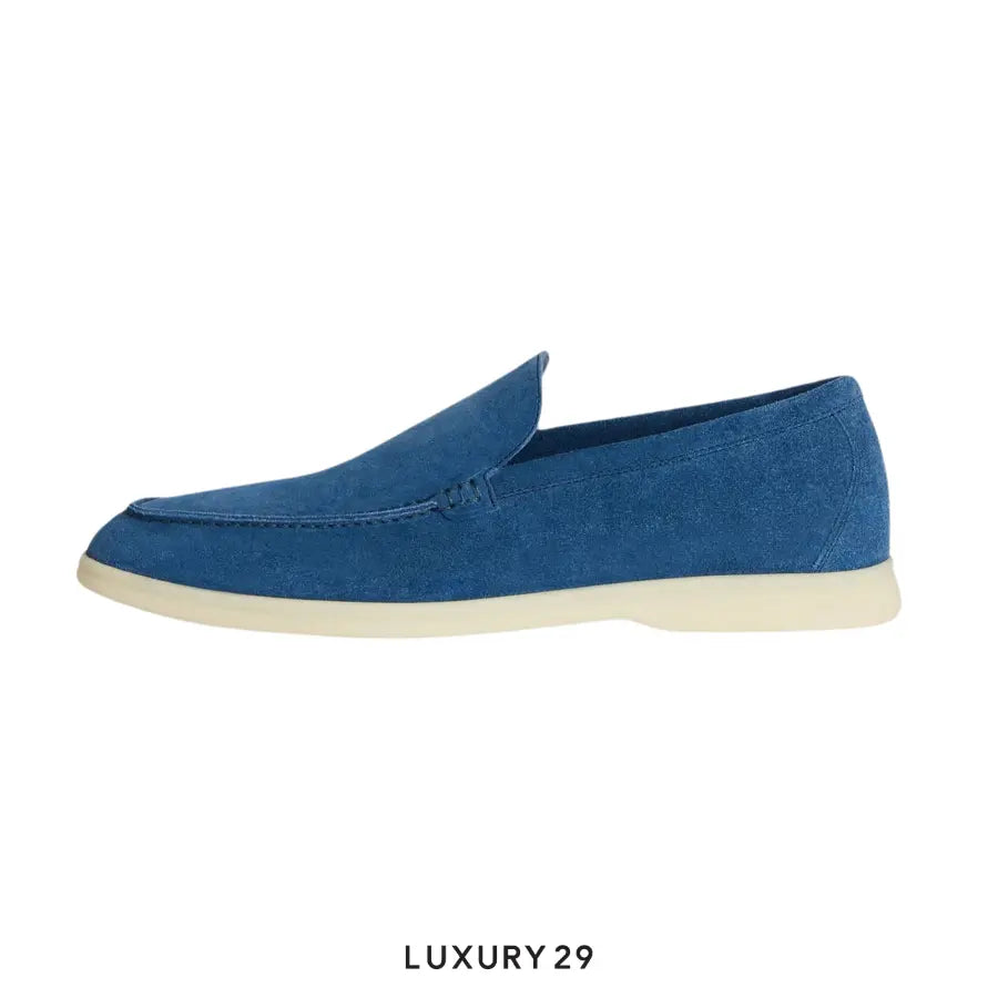 Loro Piana Summer Walk Loafers Suede Cobalt Ink LORO PIANA
